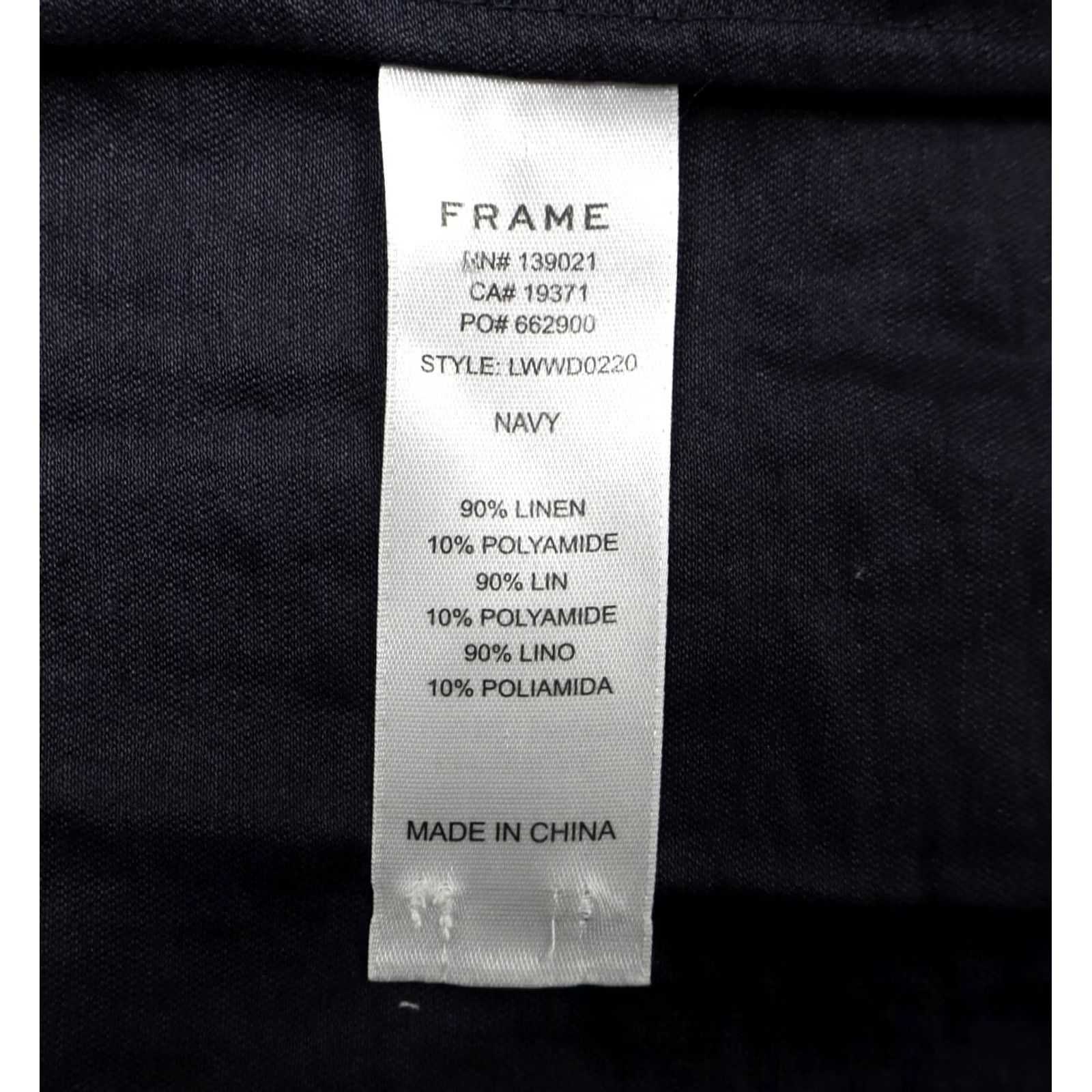 Frame FRAME Shirt Dress Women's Navy Linen Button Down Midi Casual Sz S Size S / US 4 / IT 40 - 5 Thumbnail