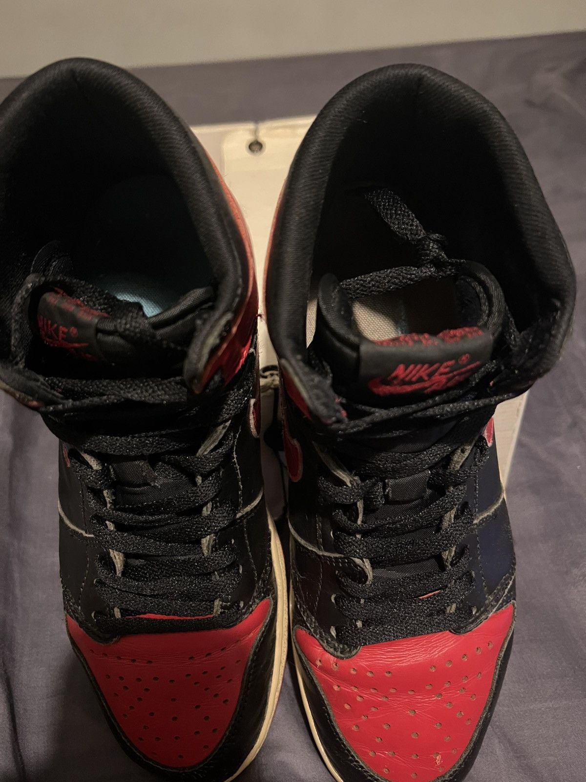 Jordan Brand Nike Air Jordan 1 Bred 1994 size UK 8.5 US 9.5 Size US 9.5 / EU 42-43 - 7 Thumbnail
