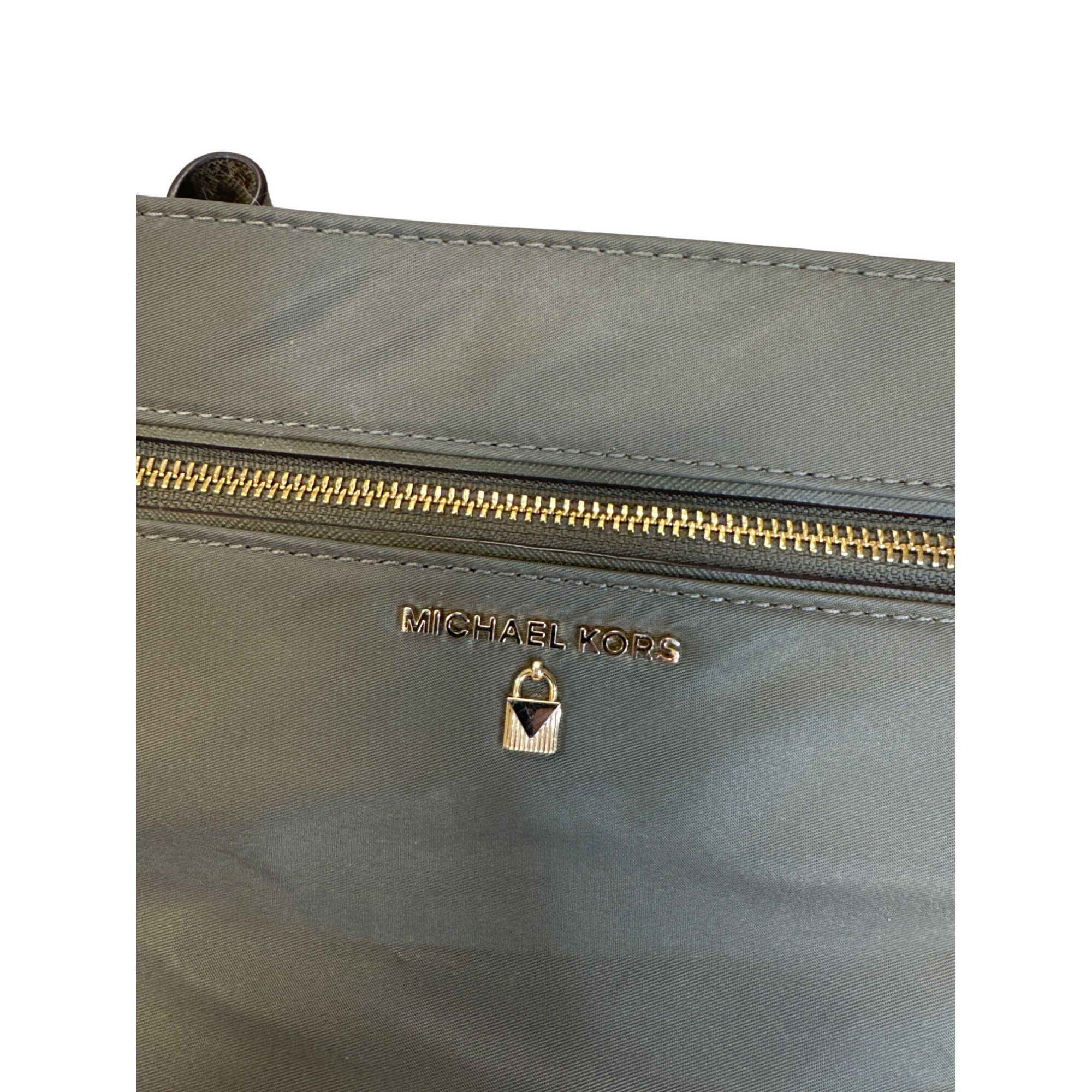 Michael Kors Michael Kors Womens Green Canvas Crossbody Purse SKU 7823 Size ONE SIZE - 2 Thumbnail