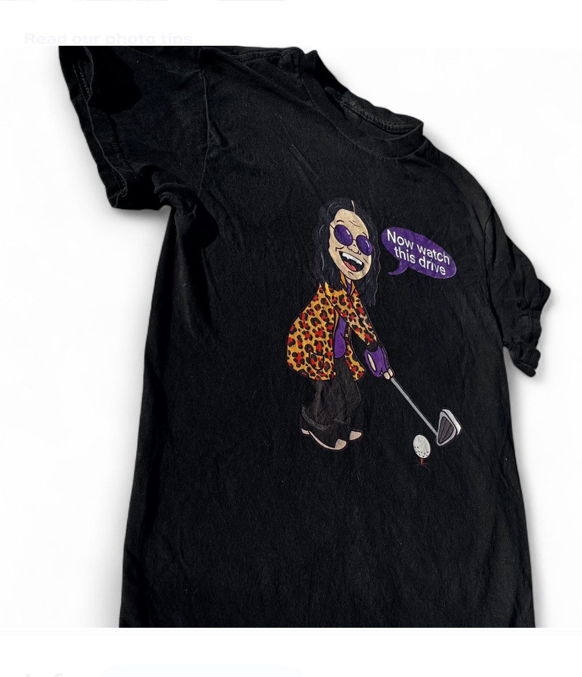 Ozzy Osbourne Black Ozzy Osbourne “Now Watch This Drive” Golf Graphic Tee Size US M / EU 48-50 / 2 - 7 Thumbnail