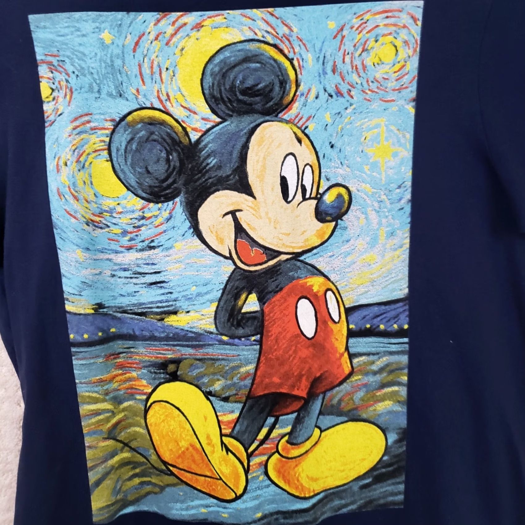 Disney Disney T-shirt Mickey Mouse Front Graphic Mens M Blue 100% Cotton/Polyester Crew Neck Short Sleeve Regular Fit Cartoon 90s Disney Shirt Mens Blue M Size US M / EU 48-50 / 2 - 3 Thumbnail
