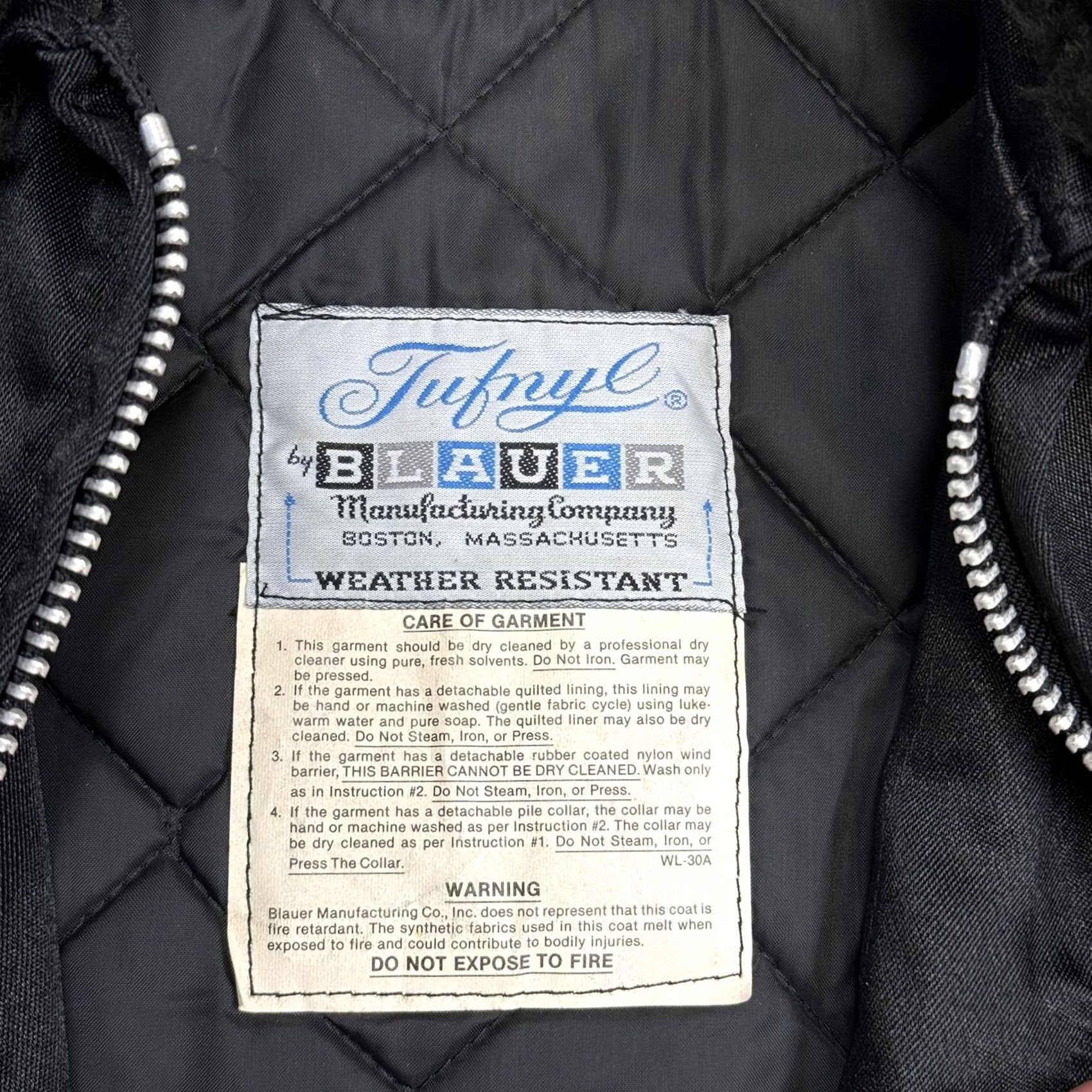 Vintage VINTAGE Blauer Tufnyl Jacket Mens 40R Black Fur Collar Military Workwear 70s Size US XXS / EU 40 - 6 Thumbnail