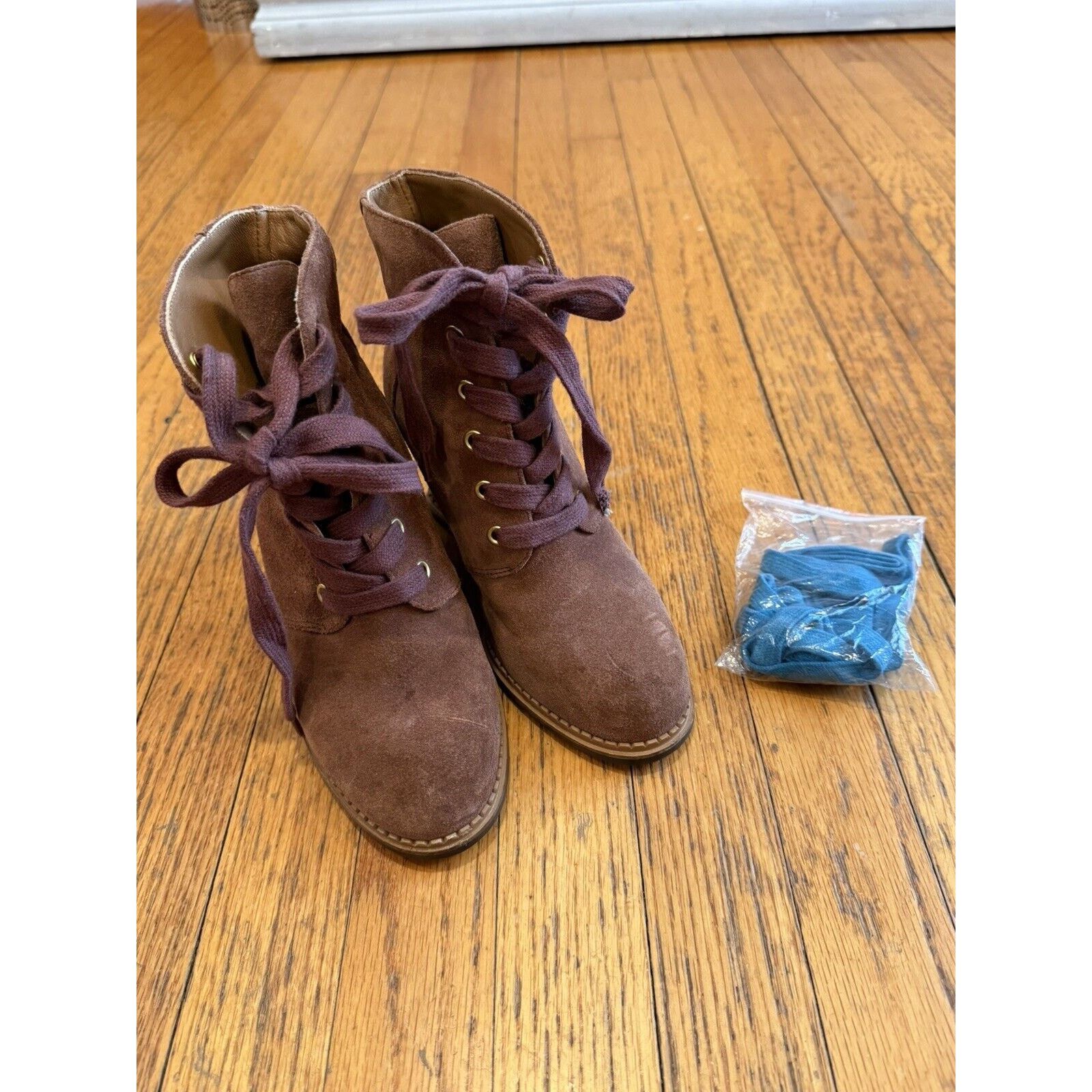 Kate Spade Kate Spade NY Saundra Honey Brown Suede Wedge Boot Size 7.5 Size US 7.5 / IT 37.5 - 2 Thumbnail