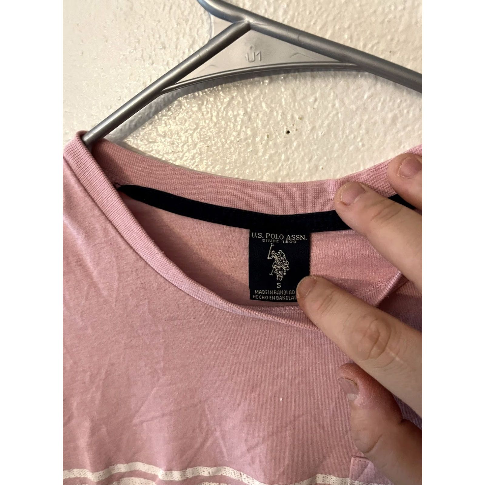 Polo Ralph Lauren US Polo Assn. Crew Neck Pink Pony Logo /S Casual Tee Shirt -Mens Small -Pre-Owned in Good Condition Size US S / EU 44-46 / 1 - 2 Thumbnail