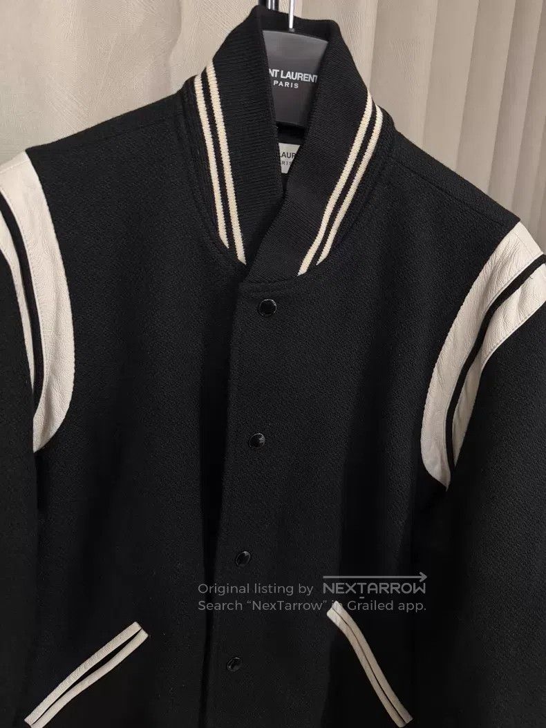 Saint Laurent Paris Saint Laurent Paris Classic Black and White Baseball Jacke Size US L / EU 52-54 / 3 - 4 Thumbnail