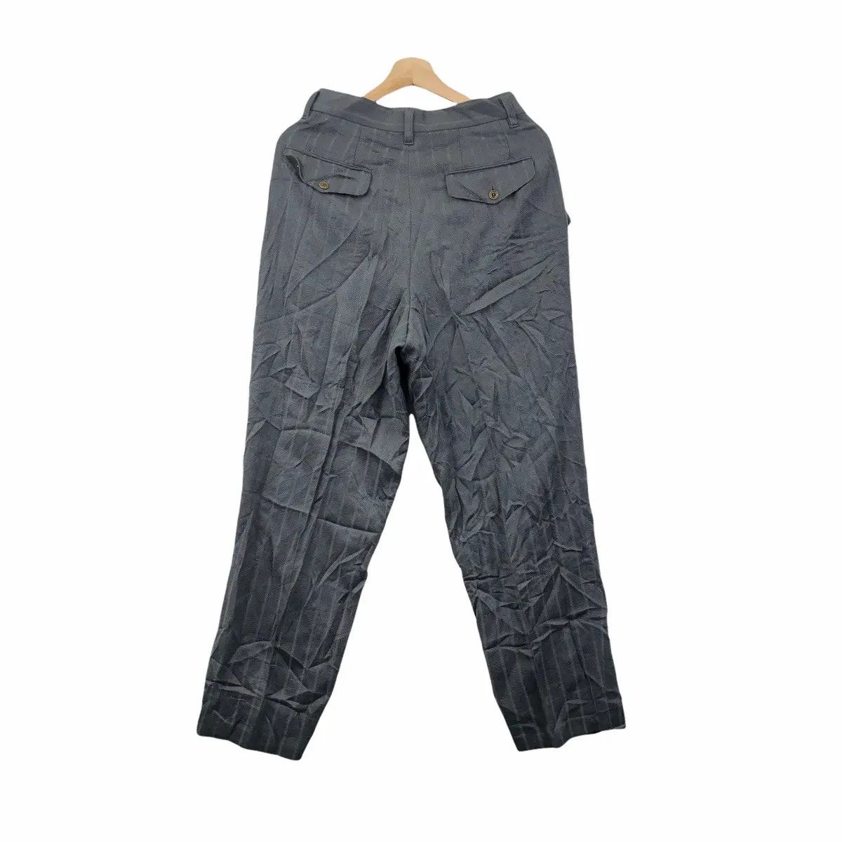 Japanese Brand MASAYUKI ABO Pour Homme Made In Japan Striped Casual Pant Size US 30 / EU 46 - 2 Thumbnail