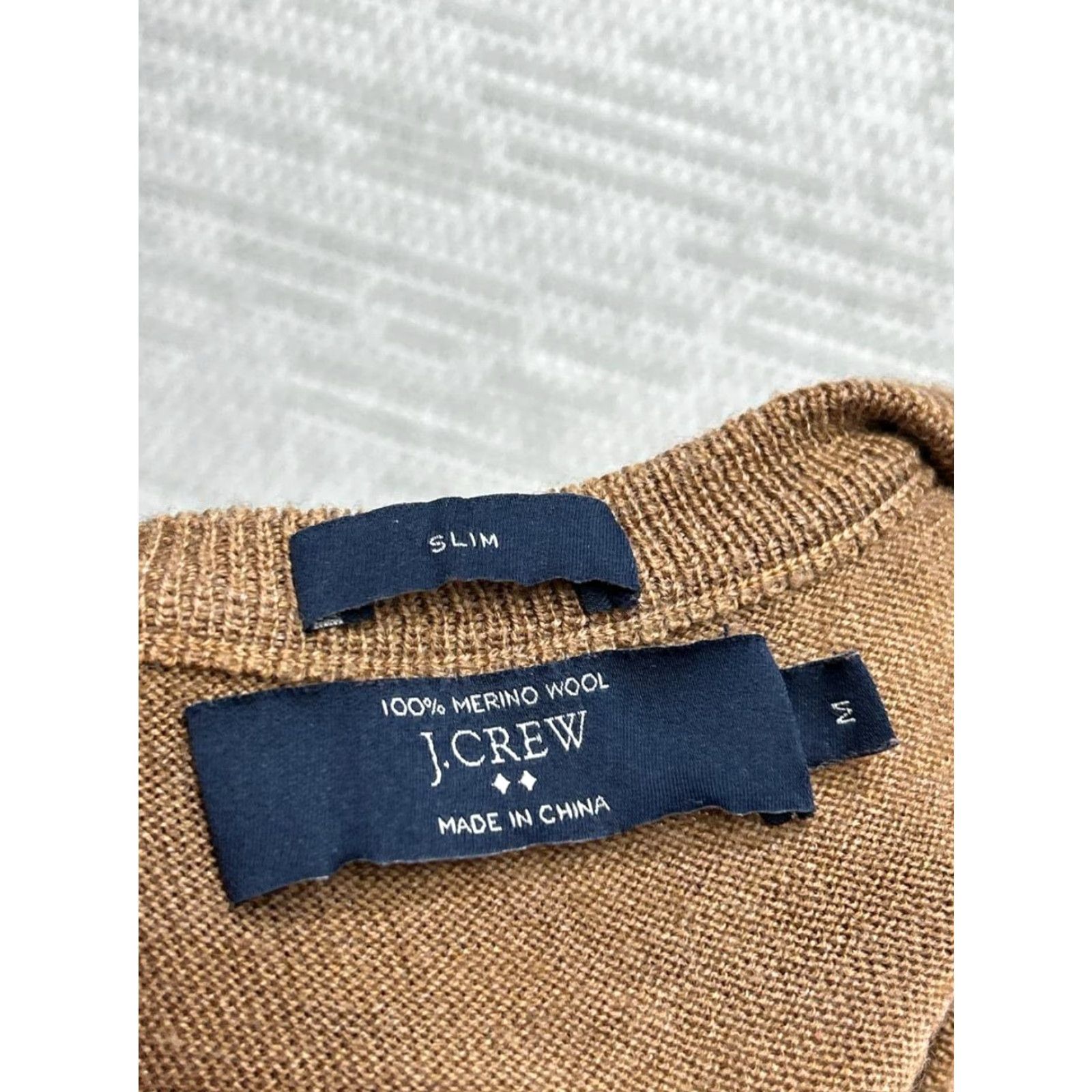 J.Crew J.Crew Sweater Mens Medium Brown Merino Wool Knit Pullover Size US M / EU 48-50 / 2 - 3 Thumbnail