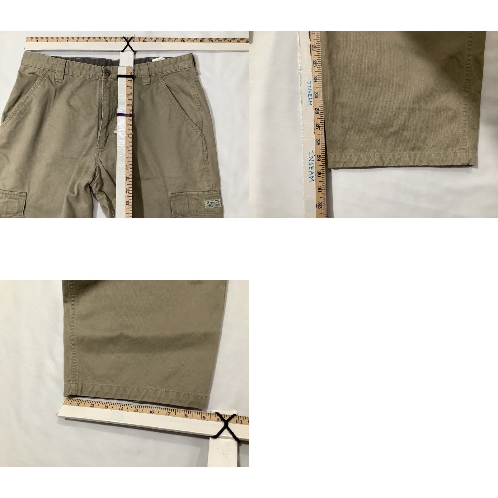 Wrangler Wrangler Hero Cargo Pants 34X30 Flat Front Cotton Beige Tan Mens Relaxed Fit Cargo Pocket Pants Size US 34 / EU 50 - 8 Thumbnail