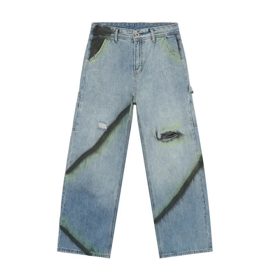 Japanese Brand Retro loose hip-hop graffiti jeans Size US 32 / EU 48 - 5 Thumbnail
