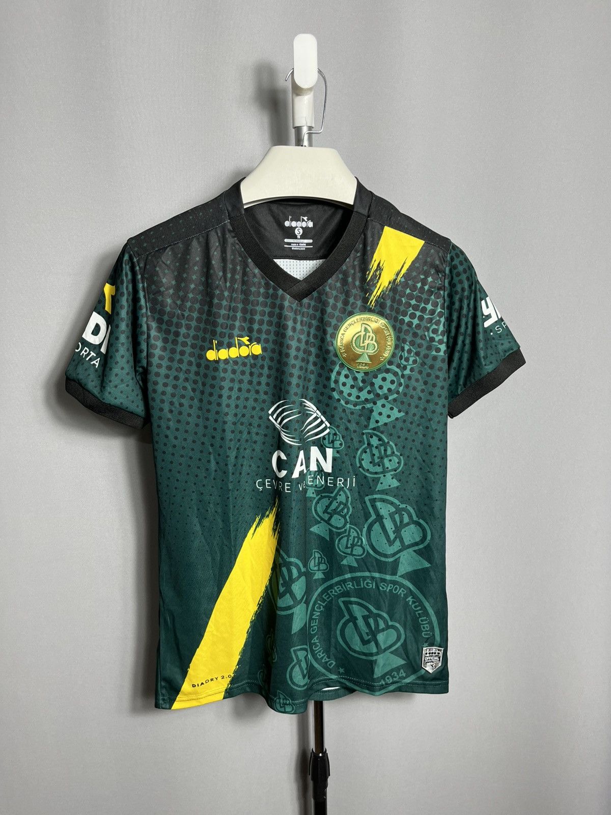 Diadora DARICA GENCLERBIRLIGI 2021-22 HOME TURKEY BLACK GREEN SOCCER Size US S / EU 44-46 / 1 - 1 Thumbnail