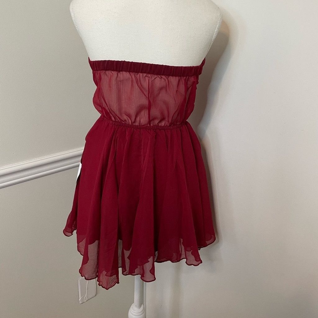 Asos NWt Miss Selfridge Beach Dobby Chiffon Tie-Front Romper S Size 27" / US 4 / IT 40 - 7 Thumbnail
