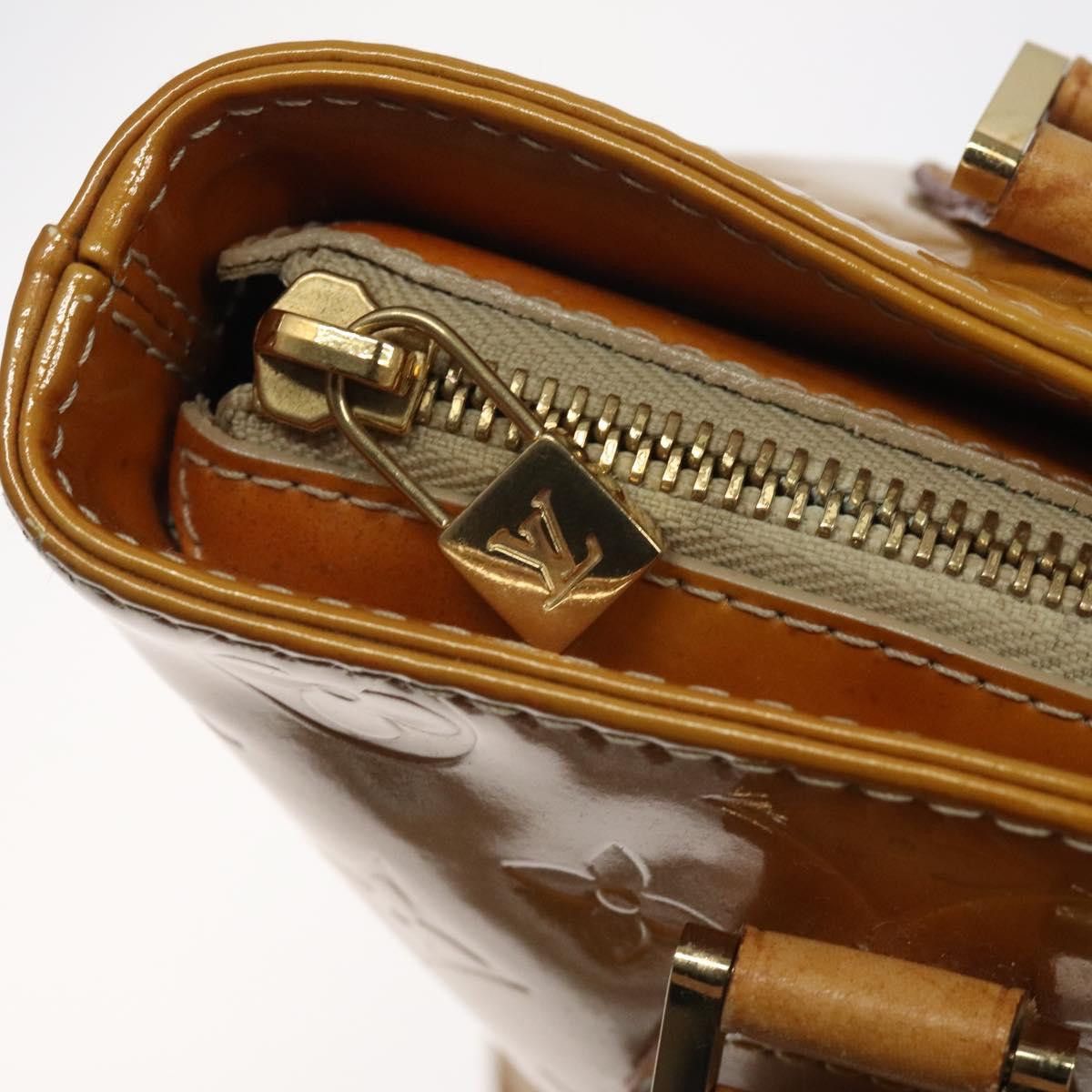 Louis Vuitton LOUIS VUITTON Monogram Vernis Houston Hand Bag Beige M91004 Size ONE SIZE - 10 Thumbnail
