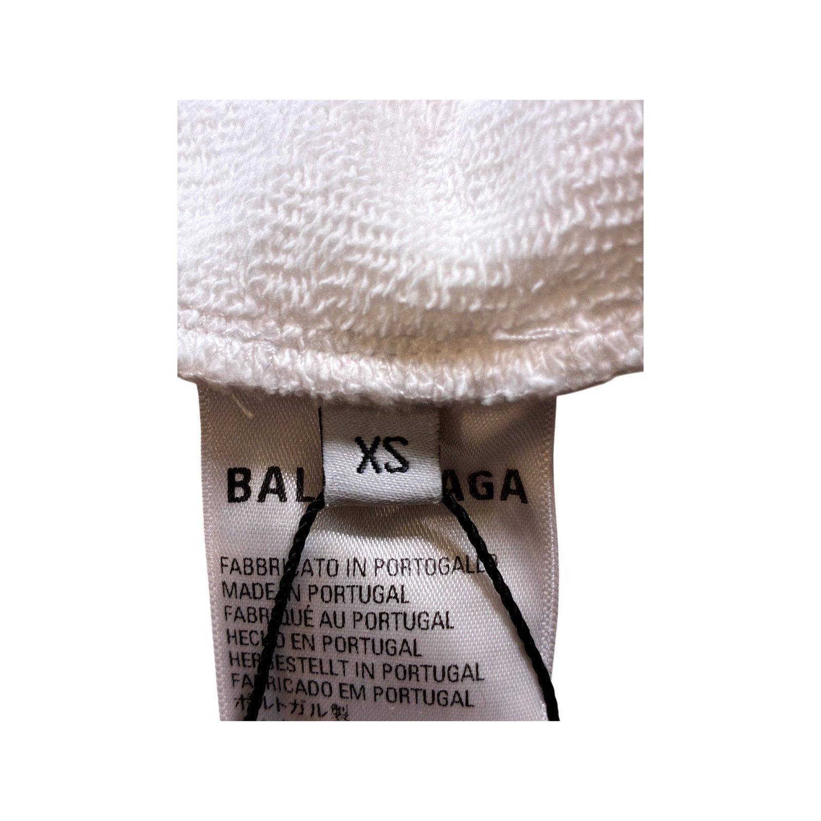 Balenciaga Balenciaga Crackle Logo White & Black Hoodie Size US XS / EU 42 / 0 - 5 Thumbnail