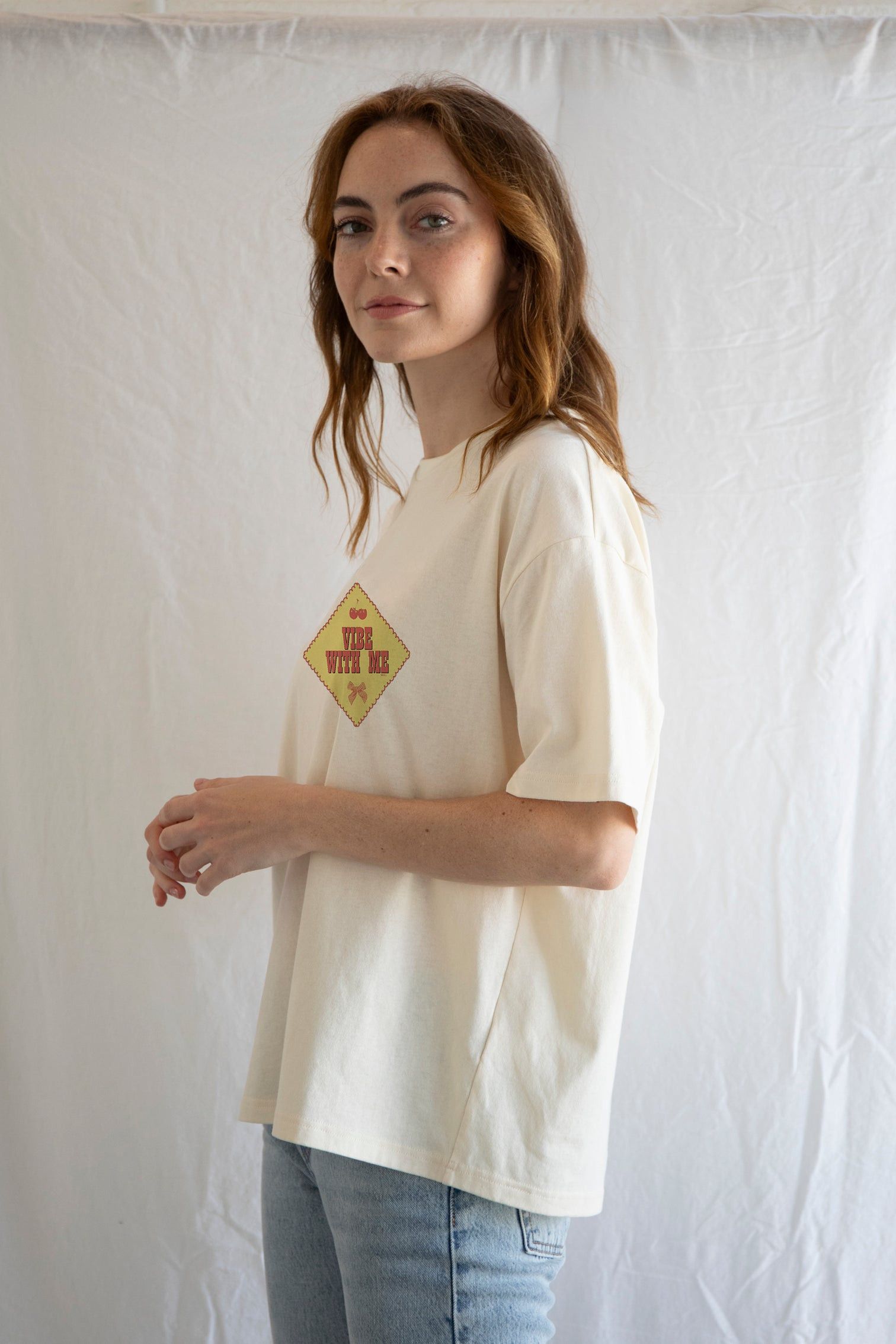 Vintage Wibe With Me Tee | Retro Typography Graphic Size US S / EU 44-46 / 1 - 4 Thumbnail