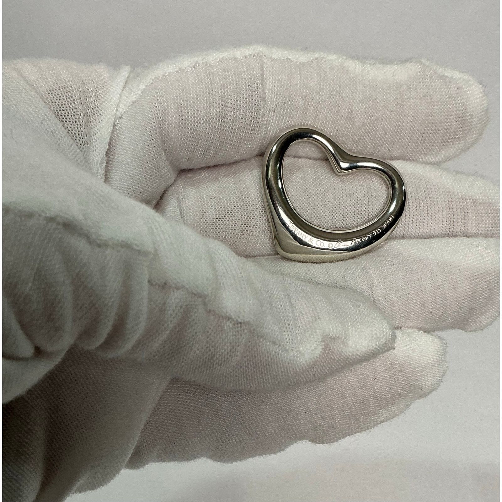 Tiffany & Co. Tiffany & Co diamond open heart pendant silver Elsa Peretti Size ONE SIZE - 3 Thumbnail