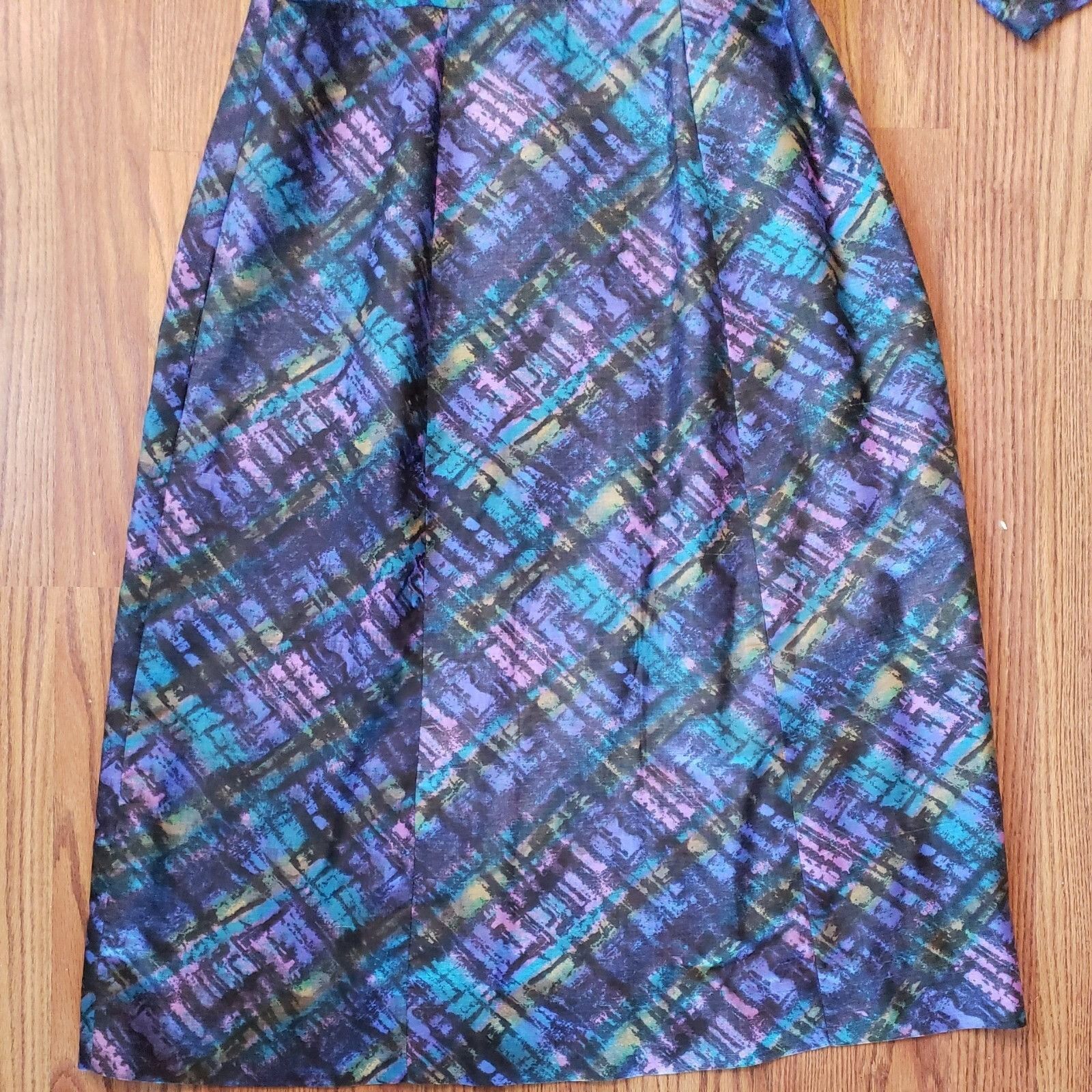 Other Vtg Career Dress Sz 16 Volump Belted Brutalist Peacock Blue Size M / US 6-8 / IT 42-44 - 15 Thumbnail