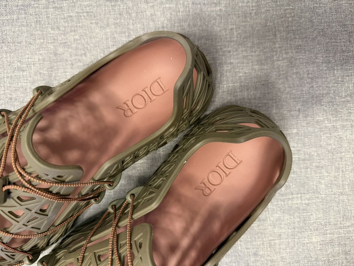 Dior Dior dark green cannage warp sandals with socks 40 Size US 7 / EU 40 - 7 Thumbnail