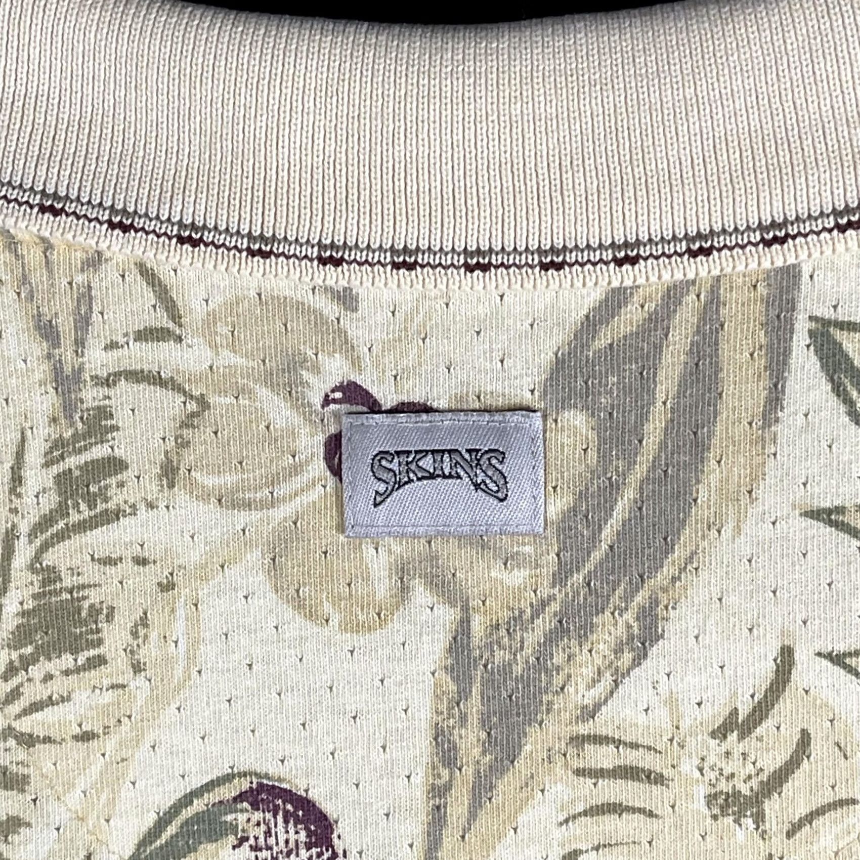 Vintage The Skins Game Polo Shirt Mens XL Beige Floral Golf Lightweight Knit Tropical Size US XL / EU 56 / 4 - 5 Thumbnail