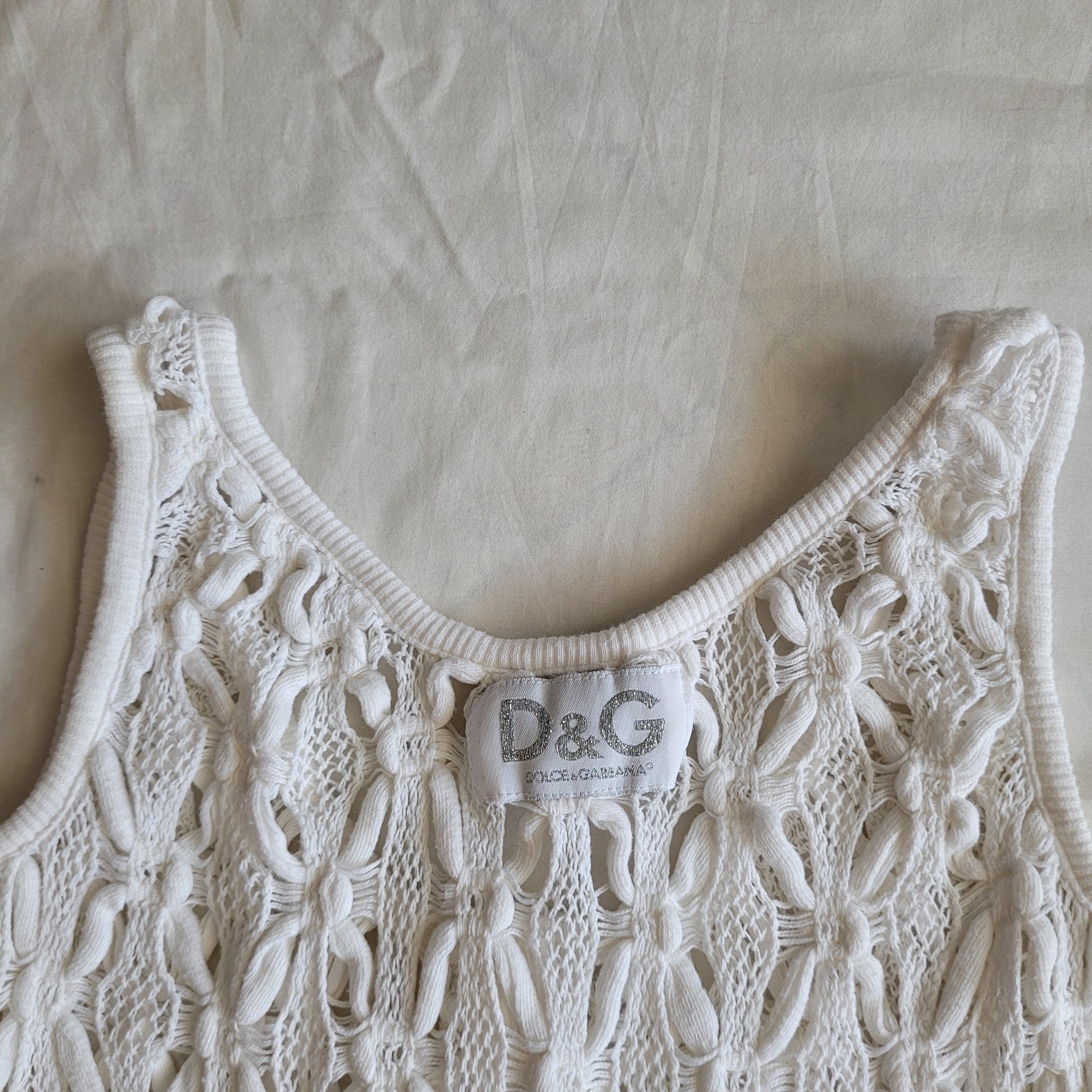 Dolce & Gabbana Early 2000s D&G openwork tank top Size S / US 4 / IT 40 - 8 Thumbnail