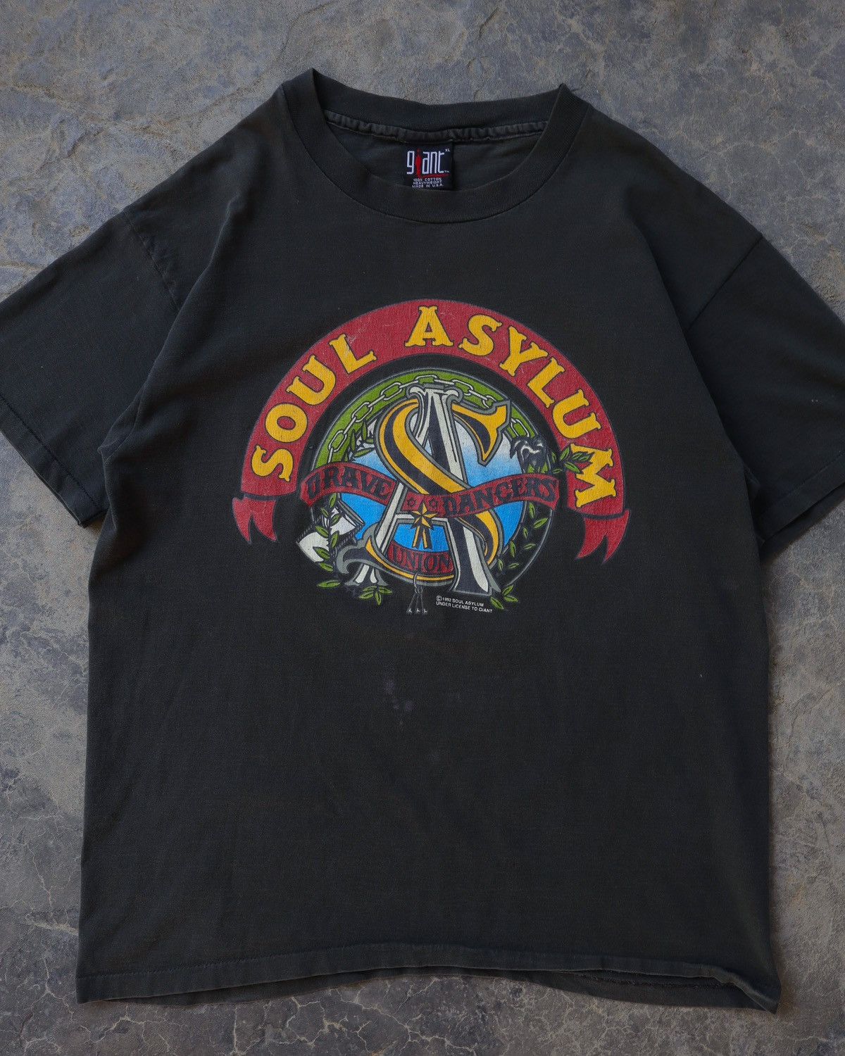 Band Tees × Vintage 90s Soul Asylum Grave Dancers Union Black Tour Tee - XL Size US XL / EU 56 / 4 - 1 Thumbnail