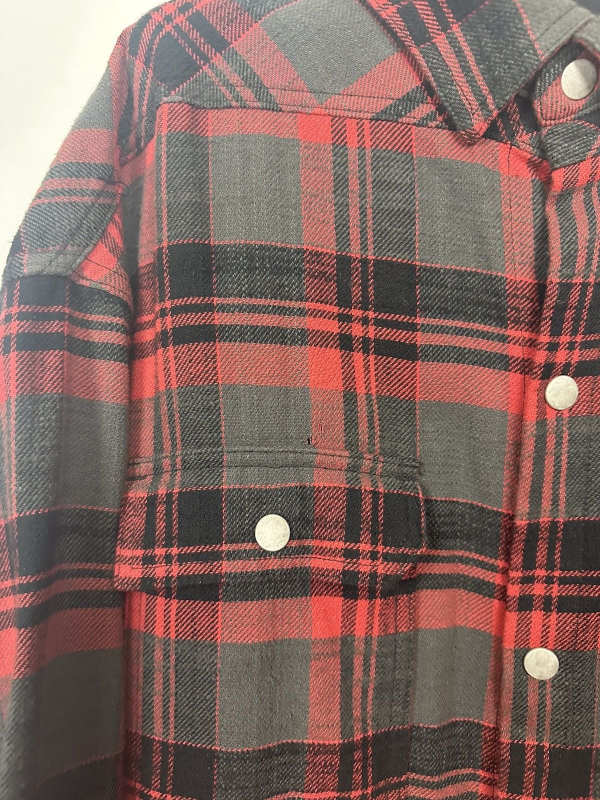 Rick Owens DRKSHDW Made in Japan Jumbo Plaid Overshirt Size US L / EU 52-54 / 3 - 3 Thumbnail