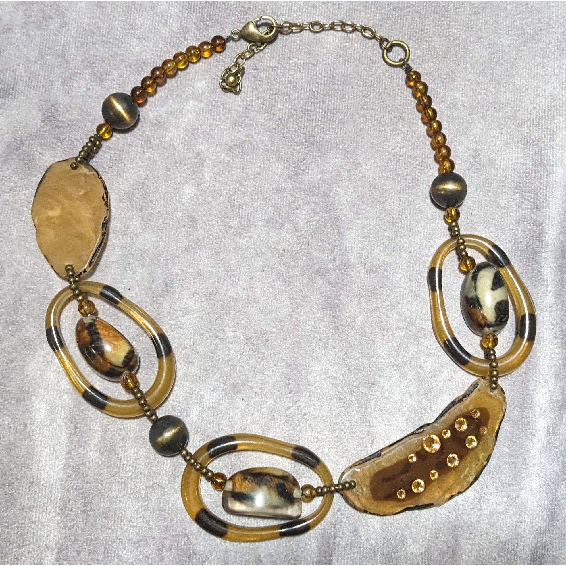 Other Abstract Retro Tortoise Asymmetrical Necklace Size ONE SIZE - 8 Thumbnail