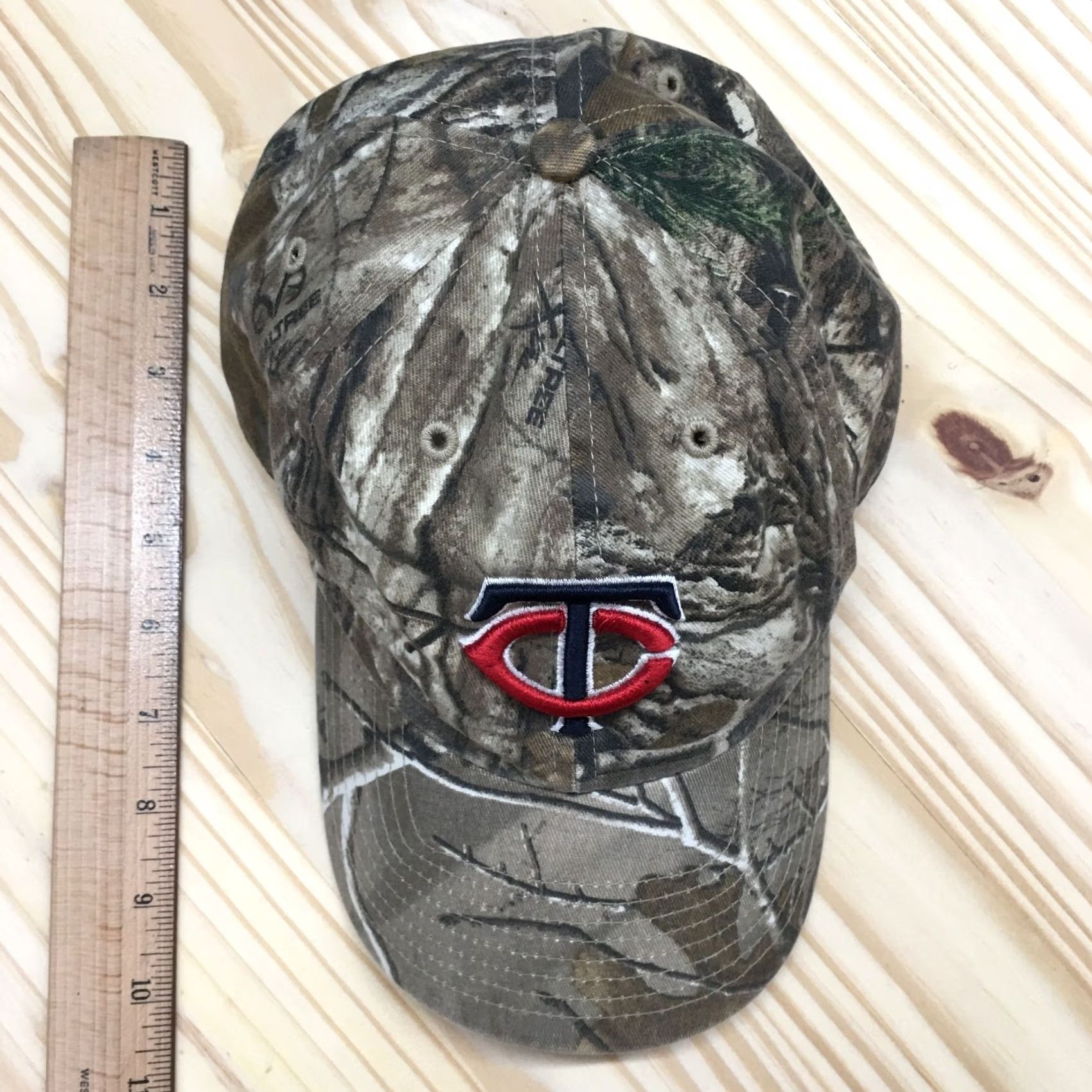 Twins Minnesota Twins ’47 Baseball Cap Unisex Brown Camo OS Adjustable Embroidered Logo Sports Size ONE SIZE - 4 Thumbnail