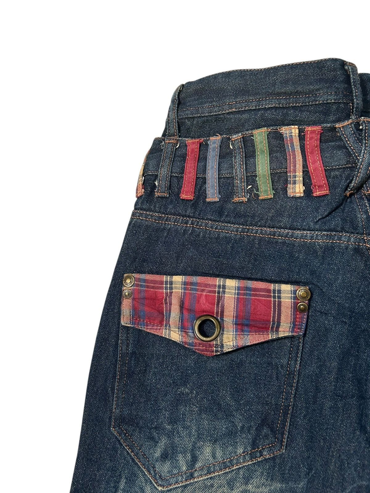 Japanese Brand × Kapital × Vintage Double Waist Doublefocus Japanese Punk Denim Jeans Size US 30 / EU 46 - 6 Thumbnail