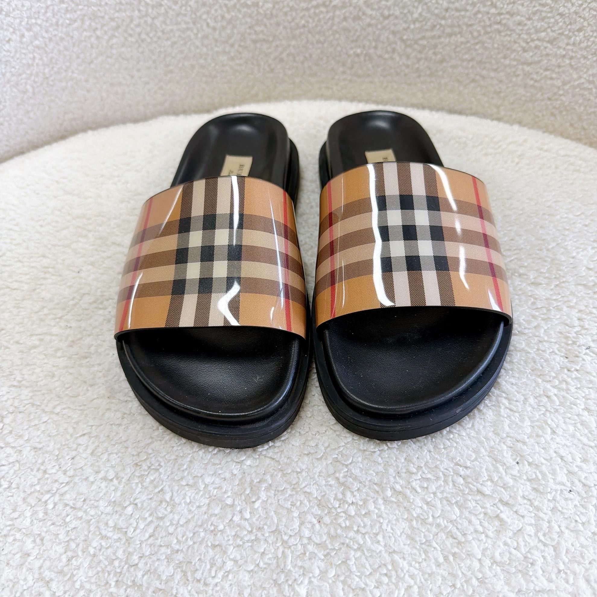 Burberry Burberry Horseferry Check Slippers Women's 35 Size US 4.5 / IT 34.5 - 1 Thumbnail