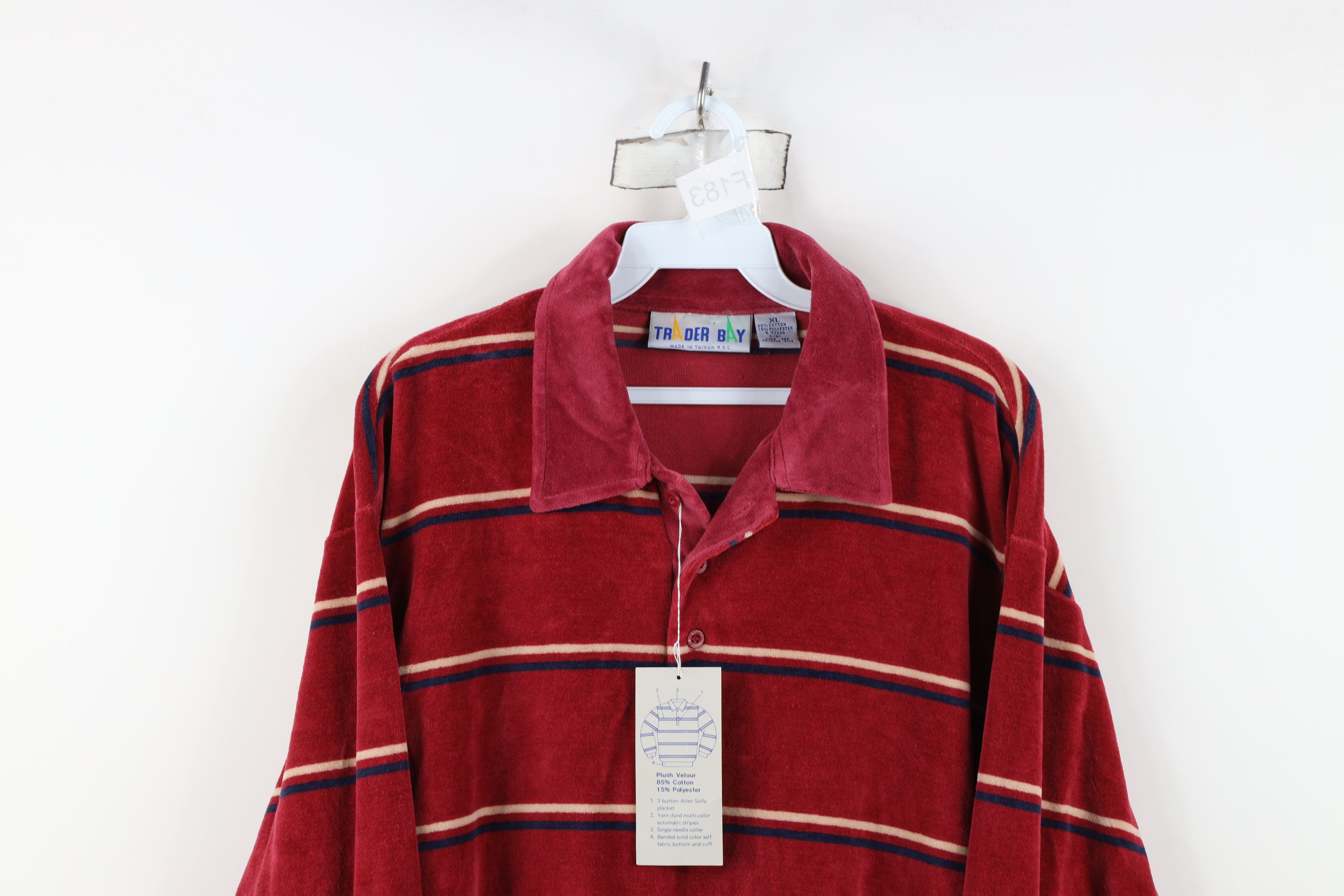 Vintage Deadstock Vintage 70s Streetwear Striped Rugby Polo Shirt Size US XL / EU 56 / 4 - 2 Thumbnail