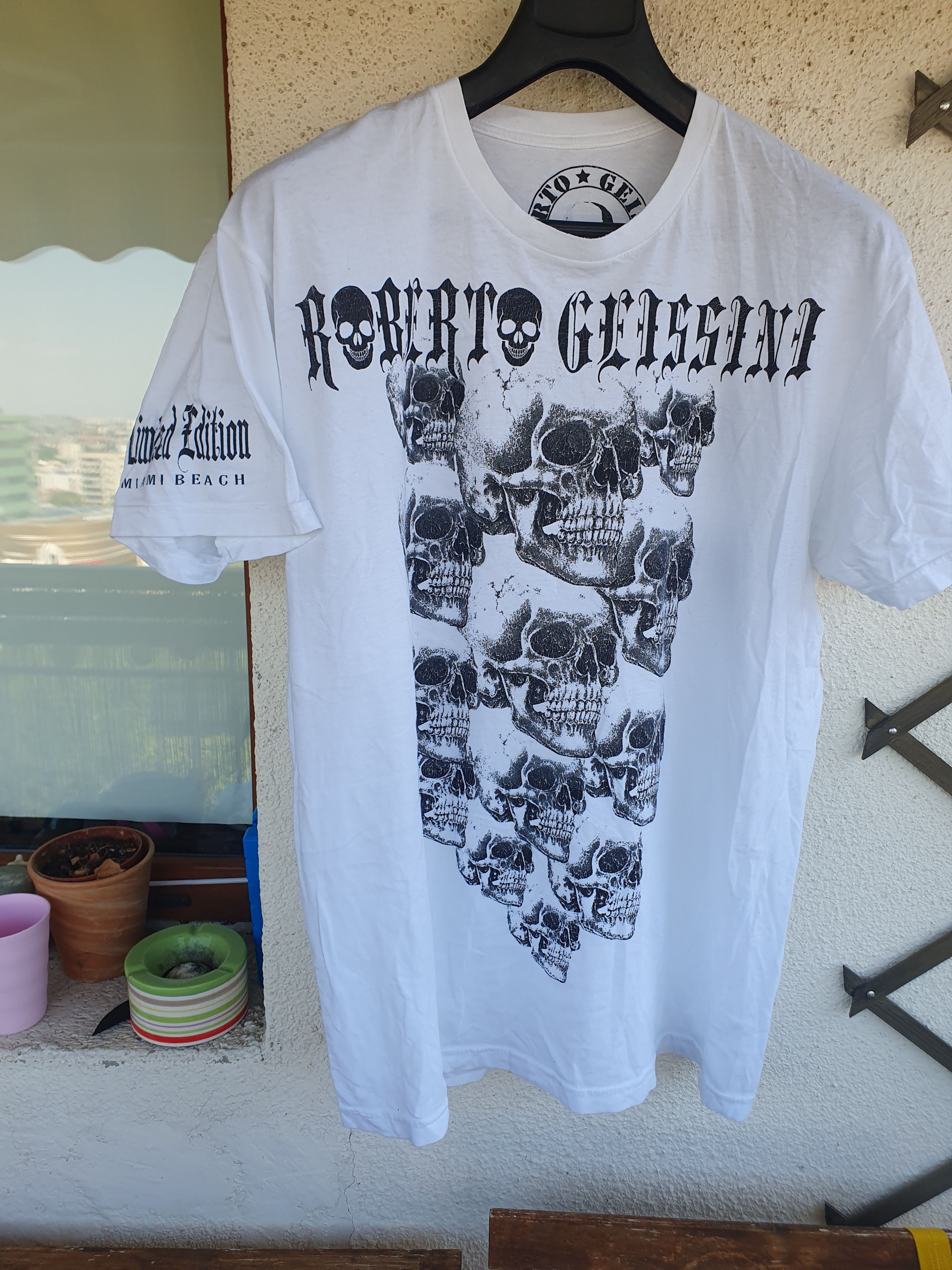 Swagger Roberto Geissini Death's Head t-shirt Made in USA sz XL/L? Size US XL / EU 56 / 4 - 8 Thumbnail