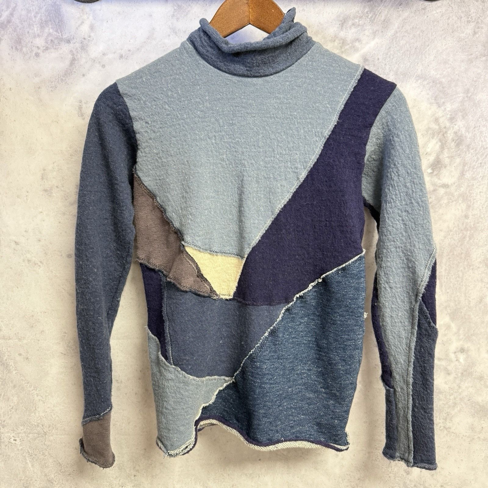 Kapital Kapital Patchwork Sweater Long Sleeve Turtle Neck Size 1 Size S / US 4 / IT 40 - 1 Thumbnail