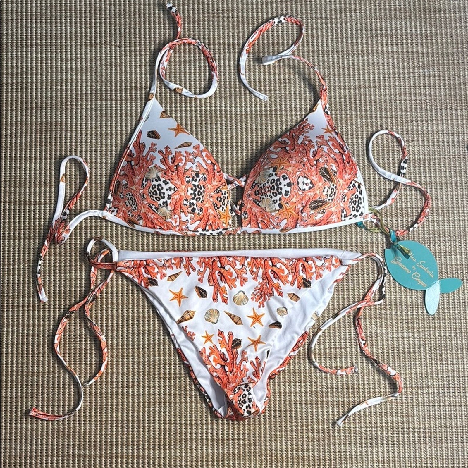 Other NWT Antica Sartoria Positano Vibrant Print Bikini Set L Size ONE SIZE - 1 Thumbnail