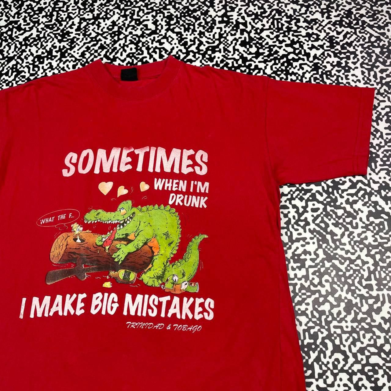 Vintage Vintage Y2K Humor When Im Drunk I Make Mistakes Sex T-shirt Size US L / EU 52-54 / 3 - 5 Thumbnail