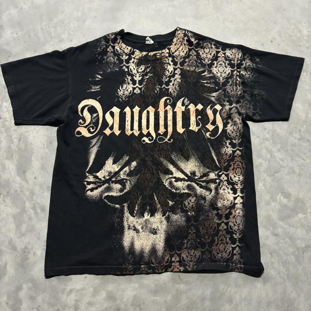 Band Tees × Vintage Crazy Vintage Y2K/2000s Grunge Cyber Goth Daughtry Rock Band Graphic Tee! Size US L / EU 52-54 / 3 - 1 Thumbnail
