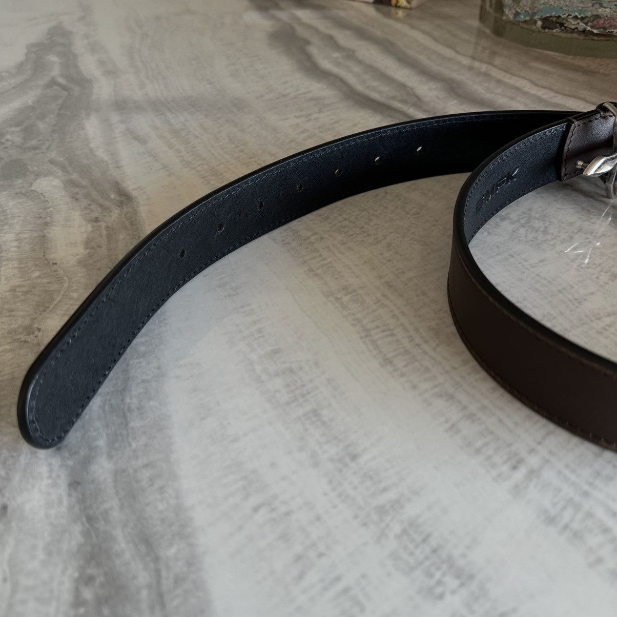 SMFK SMFK Compass Totem Handcrafted Patina Leather Belt Size ONE SIZE - 6 Thumbnail