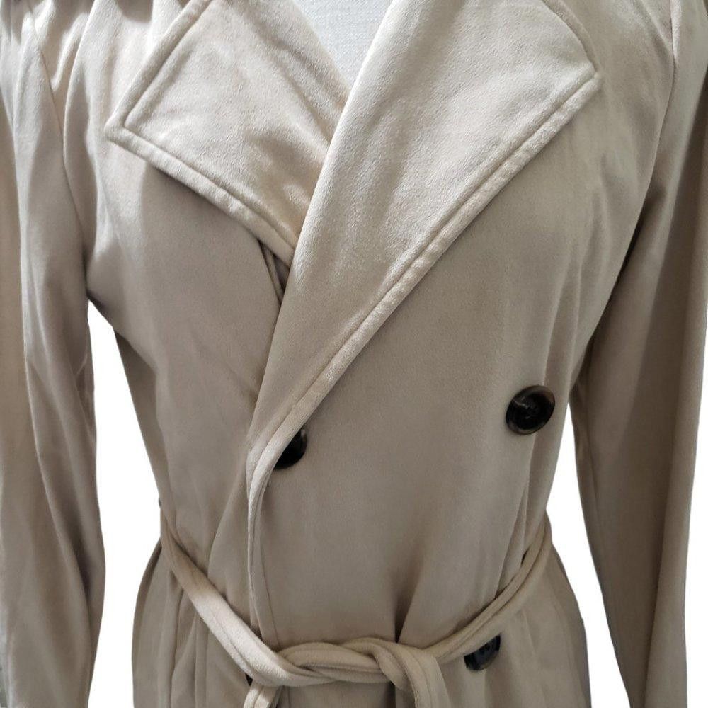 Kendall And Kylie CT818a Kendall + Kylie NWT Beige Faux Suede Trench JAcket M Size M / US 6-8 / IT 42-44 - 2 Thumbnail