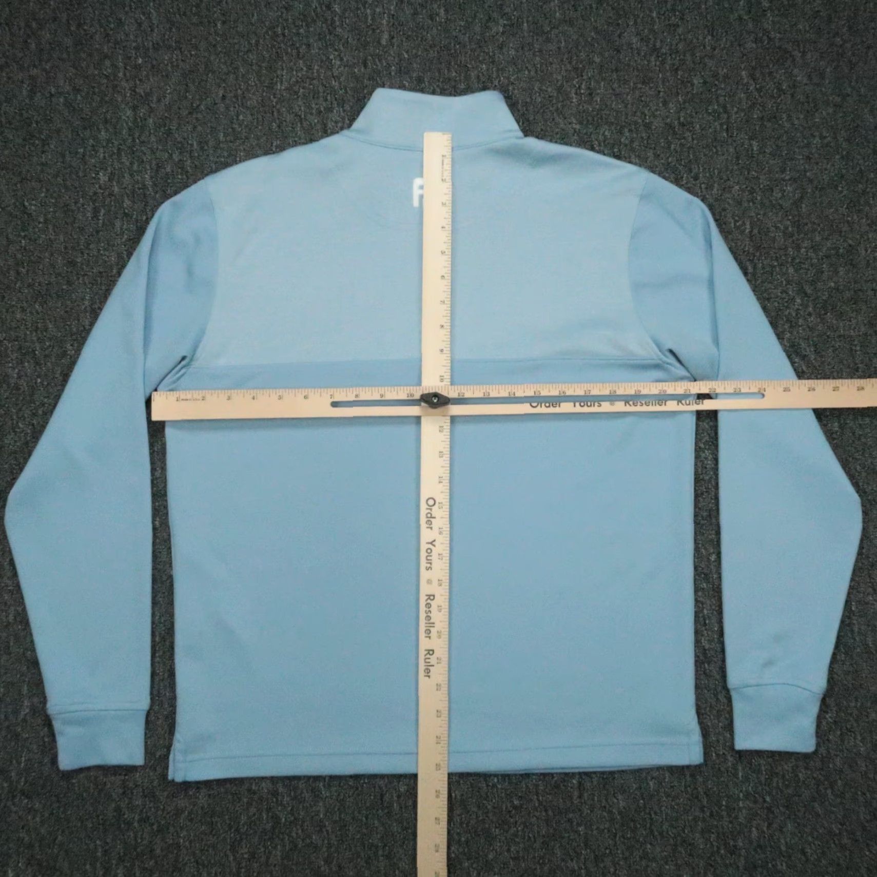 Footjoy FootJoy Pullover Mens Small Blue Heather Yoke Half Zip Performance Midlayer Size US S / EU 44-46 / 1 - 6 Thumbnail