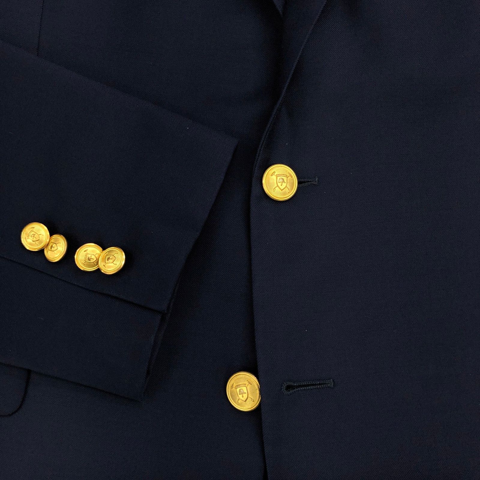 Lauren Ralph Lauren Ralph Lauren LRL Size 42R Blazer Jacket Navy Gold Buttons Size 42R - 18 Thumbnail
