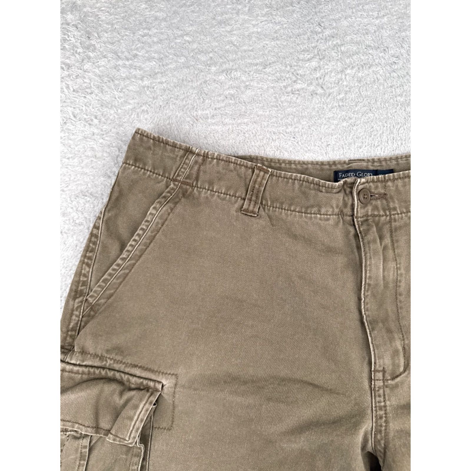 Faded Glory Faded Glory Shorts Men 40 Brown Cargo 9" 100% Cotton Twill Hiking Camping Casual Size US 40 / EU 56 - 4 Thumbnail