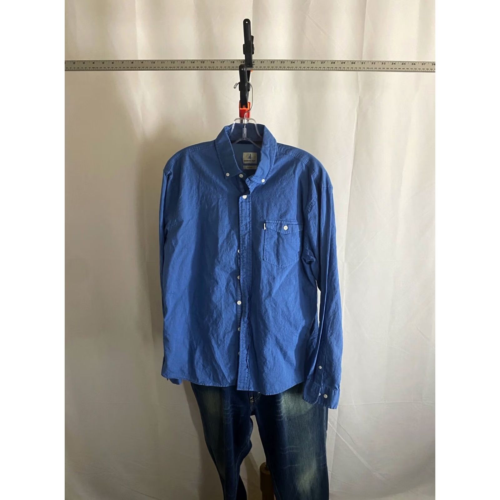 johnnie-O Johnnie O Blue Hanging Out LONG SLEEVE SHIRT M 15.5 x 34/35 Button-Up Mens Size US M / EU 48-50 / 2 - 2 Thumbnail