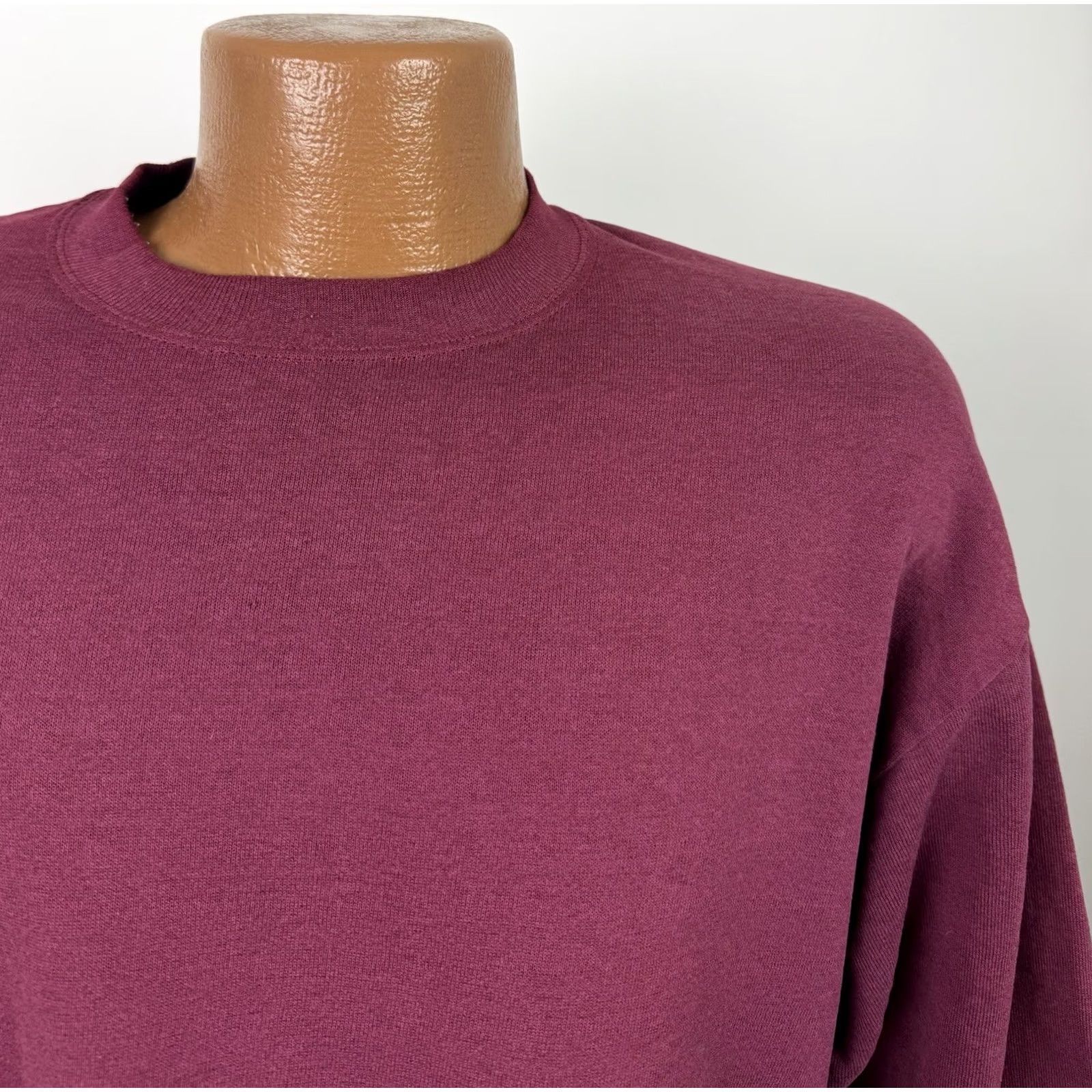 Jerzees VINTAGE Jerzees Sweatshirt Mens L Burgundy Crewneck 90s-80s 80s 90s College Grunge Retro Dad Mens Size US L / EU 52-54 / 3 - 3 Thumbnail