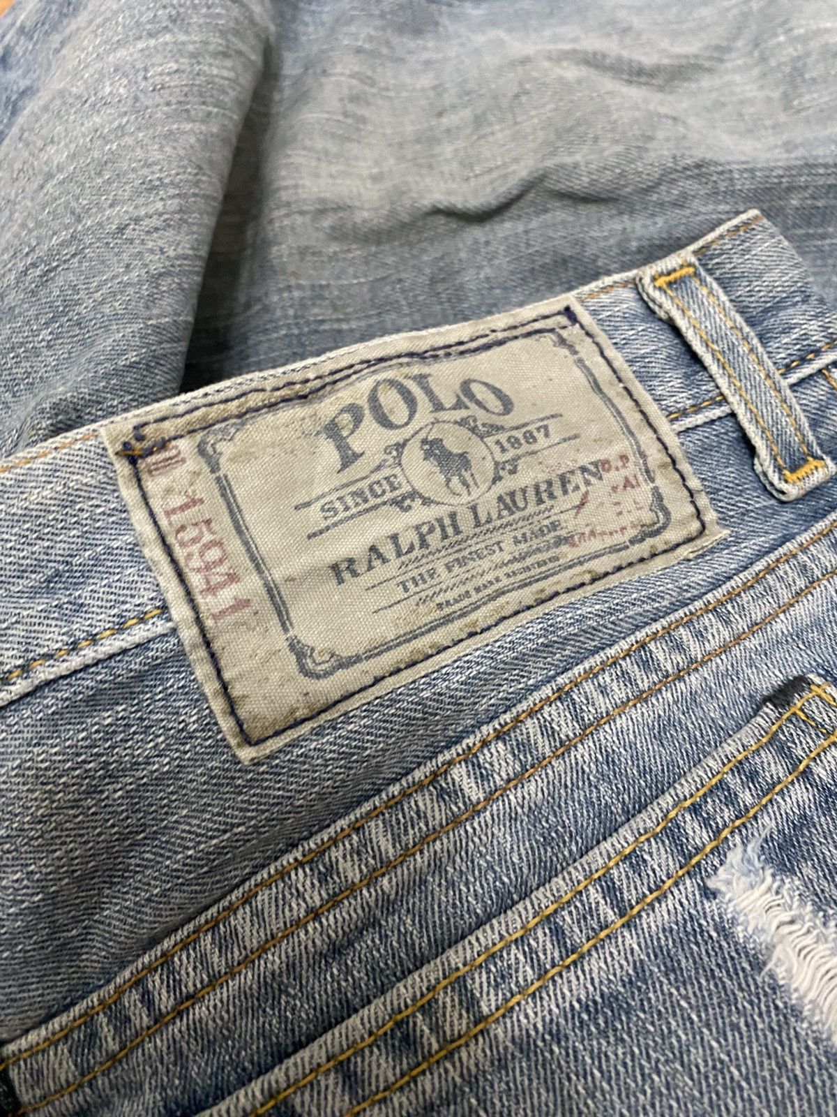 Polo Ralph Lauren × Ralph Lauren × Vintage Vintage polo ralph lauren denim sun faded denim Size US 31 - 12 Thumbnail
