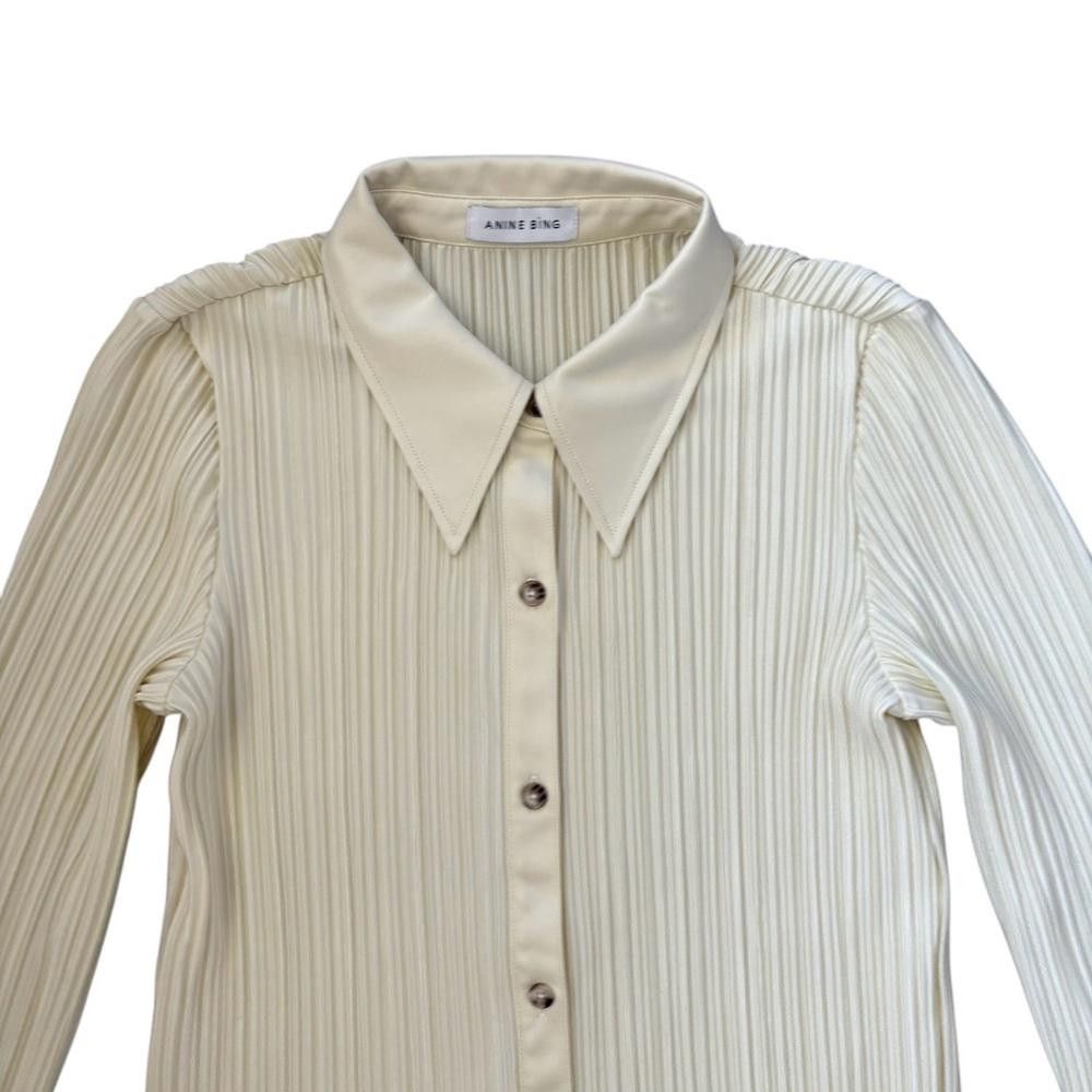 Anine Bing Anine Bing Nuri Shirt in Buttercream Size XS/TP Size XS / US 0-2 / IT 36-38 - 7 Thumbnail