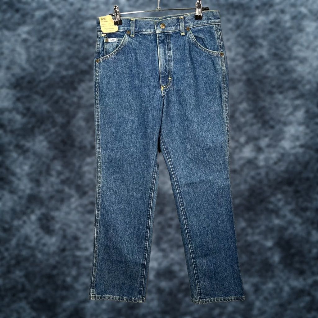 Lee VINTAGE Lee Storm Rider Jeans Mens 30x28 100% Cotton Denim Made In USA Blue Denim Straight 28 Inseam Mens Size 30 Regular Cotton Jeans Lee Shirt? Size US 30 / EU 46 - 1 Thumbnail