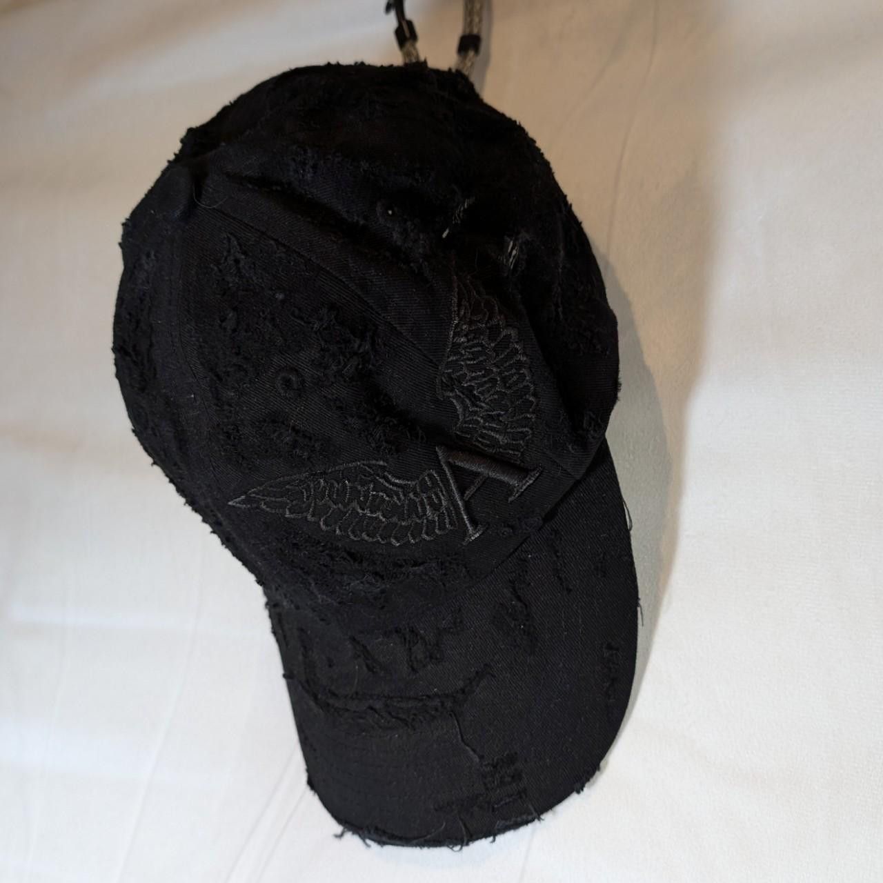 ALEXANDER DIGENOVA Duct Tape Distressed Hat/Cap Washed Black Kanye