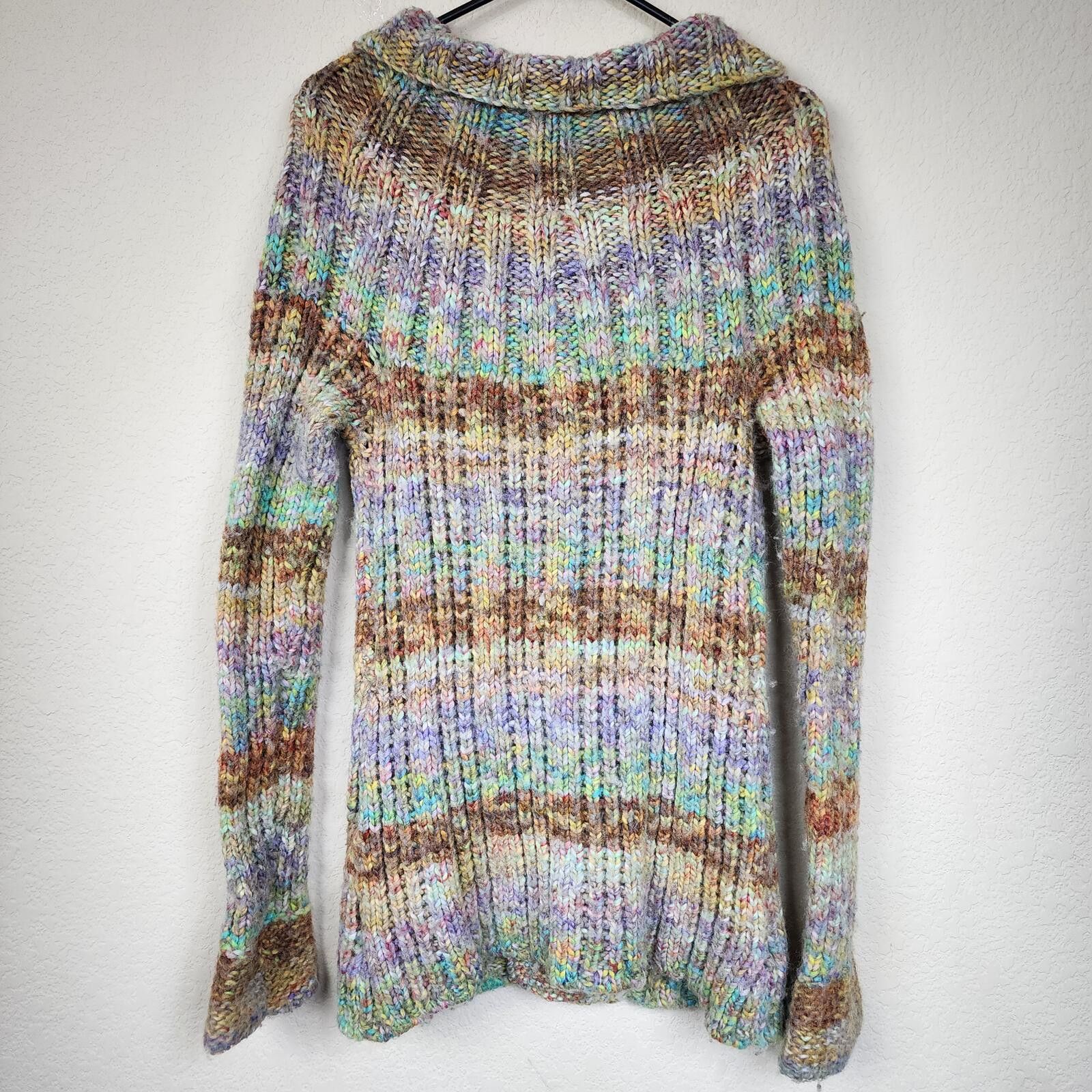 Free People Free People Technicolor Multicolor Rainbow Cardigan Sweater Size S / US 4 / IT 40 - 2 Thumbnail