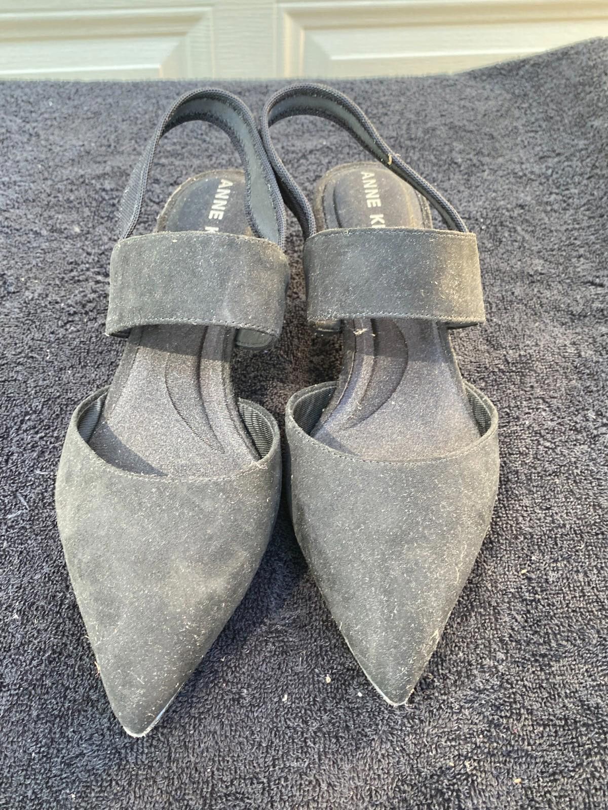 Designer Women's ANNE KLEIN Intime Stretch Kitten Heel Pumps S621 Size US 8.5 / IT 38.5 - 1 Thumbnail