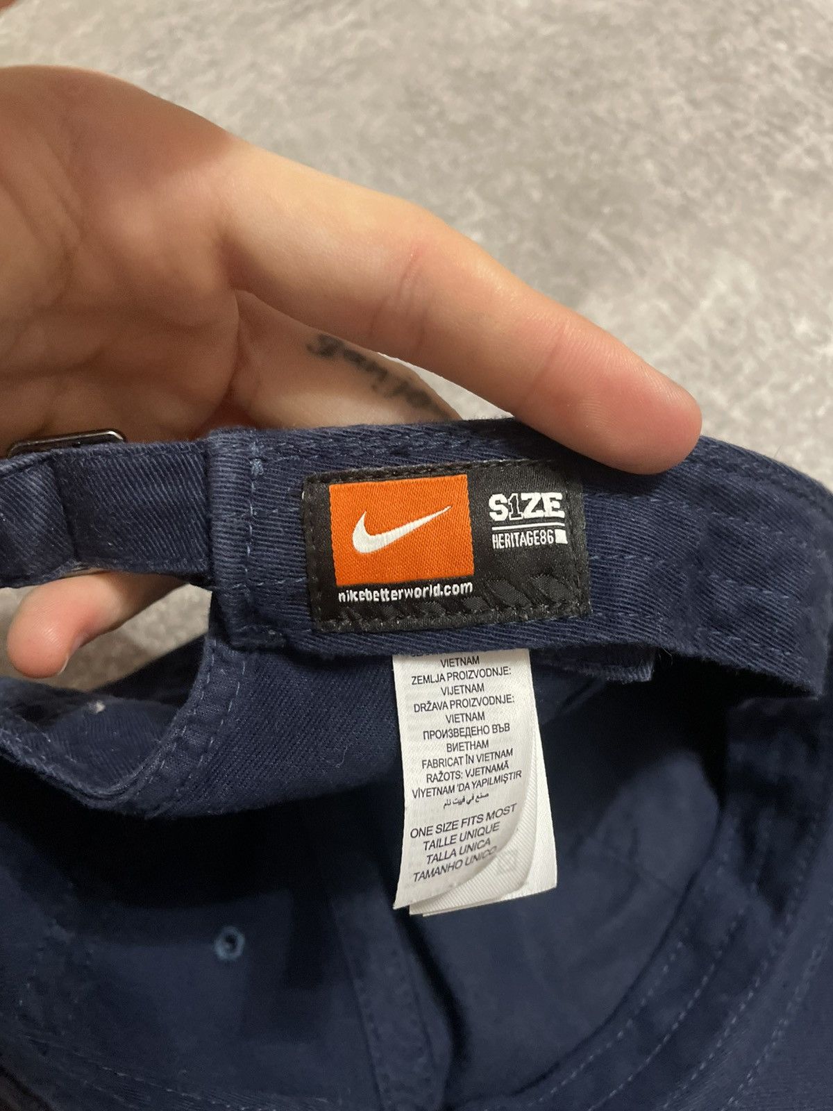 Nike × Vintage Vintage Nike Swoosh Logo Cap Y2K Size ONE SIZE - 8 Thumbnail