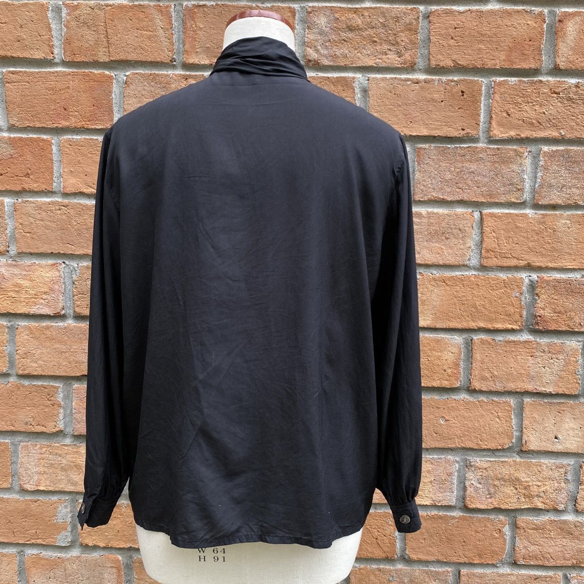 Givenchy GIVENCHY Black Long Sleeve Blouse with Tie Neck Size M / US 6-8 / IT 42-44 - 4 Thumbnail